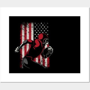 American Football USA Flag Posters and Art